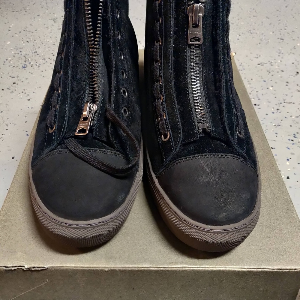 all saints black leather sneakers